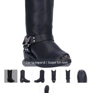 Dingo Black Leather Boot Harness